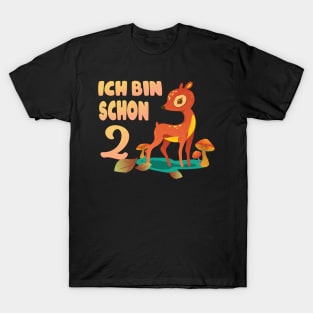 Rehkitz Bambini Kinder 2. Geburtstag Geschenk T-Shirt